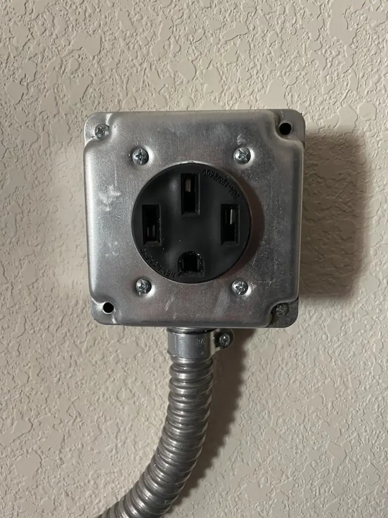 NEMA 14-50 outlet installed for Electrical Panel Upgrade in Emmett